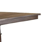 Akki 80-100 Inch Dining Table Extension Leaf Trestle Vintage Dark Brown By Casagear Home BM302409