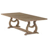 Sev 84-104 Inch Dining Table, Removable Extension Leaf, Trestle Base, Brown By Casagear Home