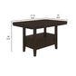 60-78 Inch Extendable Counter Table Butterfly Leaf Cappuccino Brown By Casagear Home BM302442