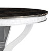 51 Inch Round Dining Table Marble Top Glass Tiles on Edge Chrome Base By Casagear Home BM302450