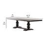 95-123 Inch Dining Table 2 Extension Leaves Turned Antique Black Wood By Casagear Home BM302454