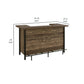 71 Inch Rectangular Home Bar Serving Unit Storage Shelves 2 Tiers Brown By Casagear Home BM302505