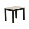 3 Piece Coffee Table and End Table Set Faux Marble Surface Black Legs By Casagear Home BM302516