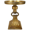 11 Inch Carved Ornate Candle Holder Block Base Gold Finished Aluminum By Casagear Home BM302677