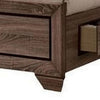 Bello California King Size Storage Bed 2 Drawers Wood Grains Warm Brown By Casagear Home BM302775