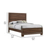 Amor Full Size Bed Modern Carved Panel Design Tapered Legs Brown By Casagear Home BM302781