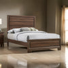 Amor Full Size Bed Modern Carved Panel Design Tapered Legs Brown By Casagear Home BM302781