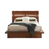 Zeko King Size Platform Plinth Bed with Natural Edge Walnut Brown Wood By Casagear Home BM302794