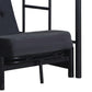 Twin Size Loft Bed with Workstation Futon Frame Desk Chair Black Metal By Casagear Home BM302802