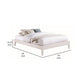 Cavi Queen Platform Bed Frame with Low Profile Tapered Legs White Wood By Casagear Home BM302823