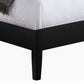 Cavi Queen Platform Bed Frame Low Profile Tapered Legs Black Wood By Casagear Home BM302828