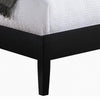 Cavi Queen Platform Bed Frame Low Profile Tapered Legs Black Wood By Casagear Home BM302828