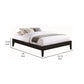 Cavi King Platform Bed Frame with Low Profile Tapered Legs Black Wood By Casagear Home BM302829