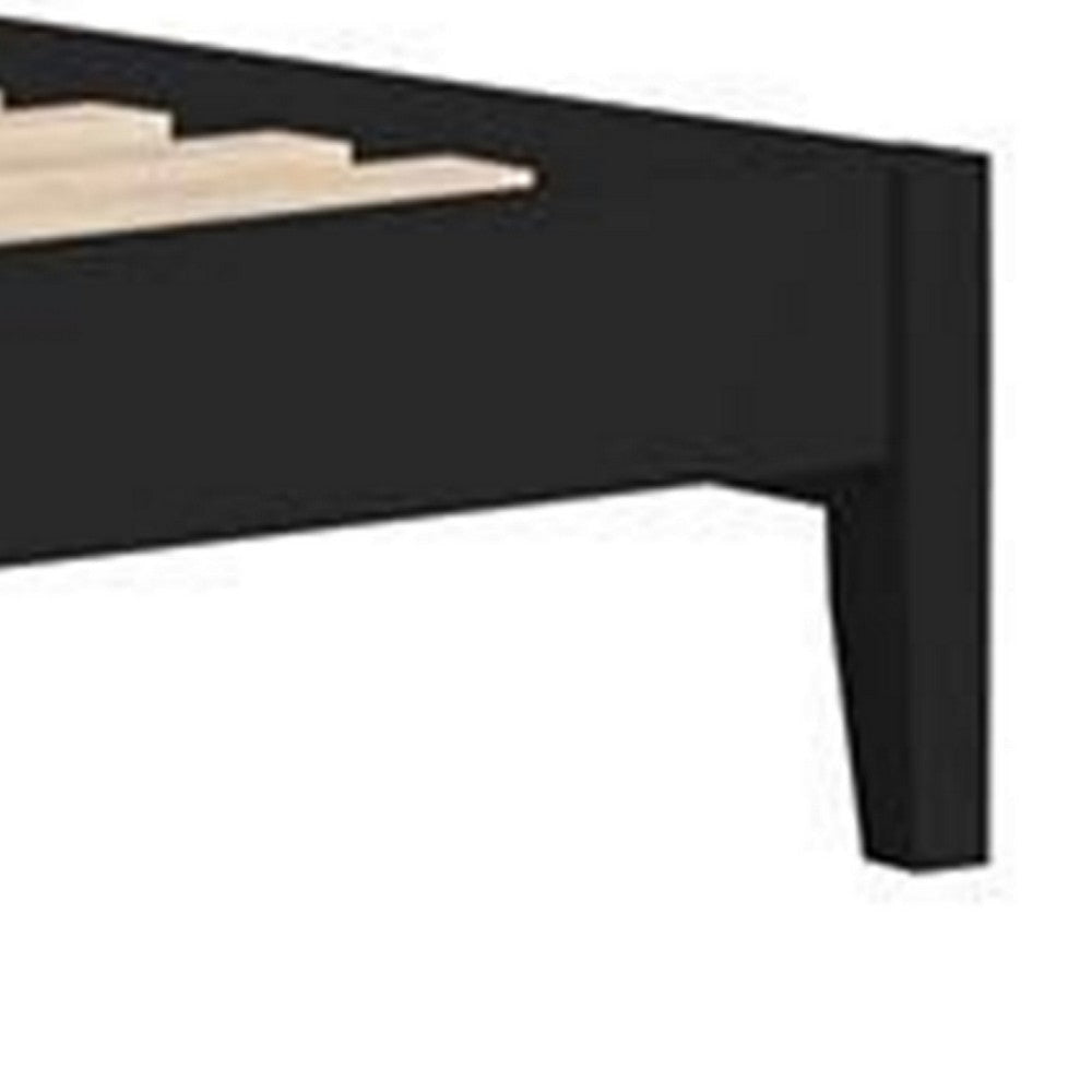 Cavi California King Platform Bed Frame Low Profile Tapered Legs Black By Casagear Home BM302830