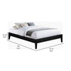 Cavi California King Platform Bed Frame Low Profile Tapered Legs Black By Casagear Home BM302830