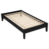 Cavi Full Platform Bed Frame with Low Profile Tapered Legs Black Wood By Casagear Home BM302831