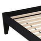 Cavi Full Platform Bed Frame with Low Profile Tapered Legs Black Wood By Casagear Home BM302831