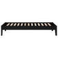 Cavi Twin Platform Bed Frame with Low Profile Tapered Legs Black Wood By Casagear Home BM302832