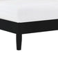 Cavi Twin Platform Bed Frame with Low Profile Tapered Legs Black Wood By Casagear Home BM302832