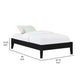 Cavi Twin Platform Bed Frame with Low Profile Tapered Legs Black Wood By Casagear Home BM302832