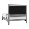 Axl King Size Bed Tufted Headboard Mirror Trim Silver Velvet Upholstery By Casagear Home BM302855