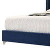 Giya Wingback King Bed Tufted Headboard Pacific Blue Velvet Upholstery By Casagear Home BM302868