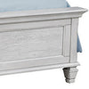 Eli Queen Panel Bed Pine Wood Shutter Headboard Molded Trim Antique White By Casagear Home BM302887