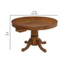 47 Inch Round Poker Game Dining Table Cup Holders Chip Trays Oak Brown By Casagear Home BM303133