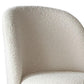 24 Inch Accent Dining Chair Set of 2 Swivel Base Boucle Fabric Ivory By Casagear Home BM303152