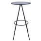 Vigo 44 Inch Modern Round Bar Height Pub Table, Metal Angled Legs, Black By Casagear Home