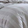 Kia 2 Piece Twin Comforter Set Yarn Dyed Cotton Beige Vertical Stripes By Casagear Home BM304701