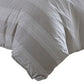 Kia 2 Piece Twin Comforter Set Yarn Dyed Cotton Beige Vertical Stripes By Casagear Home BM304701