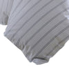 2 Piece Twin Size Comforter and Sham Set Black Pinstripe Pattern White By Casagear Home BM304703