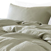 Edge 4 Piece King Size Duvet Comforter Set Washed Linen Sage Green By Casagear Home BM304710