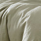 Edge 4 Piece King Size Duvet Comforter Set Washed Linen Sage Green By Casagear Home BM304710