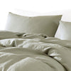 Edge 4 Piece Queen Size Duvet Comforter Set Washed Linen Sage Green By Casagear Home BM304711