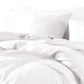 Edge 4 Piece King Size Duvet Comforter Set Washed Linen Clean White By Casagear Home BM304716