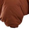 Edge 4 Piece Queen Size Duvet Comforter Set Washed Linen Rust Orange By Casagear Home BM304720