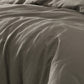 Edge 4 Piece King Size Duvet Comforter Set Washed Linen Charcoal Gray By Casagear Home BM304728