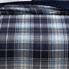 Ivy 2 Piece Twin Size Plaid Coverlet with Matching Sham Blue White By Casagear Home BM304747