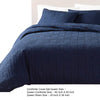 Jose 3 Piece Queen Size Comforter Set Matching Shams Jacquard Navy Blue By Casagear Home BM304762