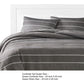 Arlo 3 Piece Queen Size Comforter Set Striped Woven Jacquard Soft Gray By Casagear Home BM304764