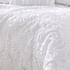 Kile Modern 6 Piece King Size Duvet Comforter Set White Medallion Pattern By Casagear Home BM304771