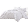 Kile Modern 6 Piece King Size Duvet Comforter Set, White Medallion Pattern By Casagear Home