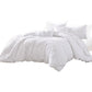 Kile Modern 6 Piece Queen Size Duvet Comforter Set, White Medallion Pattern By Casagear Home