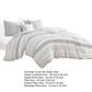 Wim 6 Piece Queen Size Duvet Comforter Set Accent Pillows Striped Gray By Casagear Home BM304774