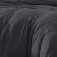 Uvi 3 Piece King Comforter Set Cotton Natural Crinkled Texture Graphite By Casagear Home BM304779