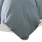 Uvi 3 Piece Queen Comforter Set Cotton Natural Crinkled Texture Blue By Casagear Home BM304782