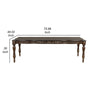 Mitch 76-94 Inch Extendable Rectangular Dining Table Scalloped Edge Brown By Casagear Home BM304820