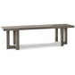 Gif 64 Inch Dining Bench Geometric Pedestal Legs Weathered Gray Finish By Casagear Home BM306616